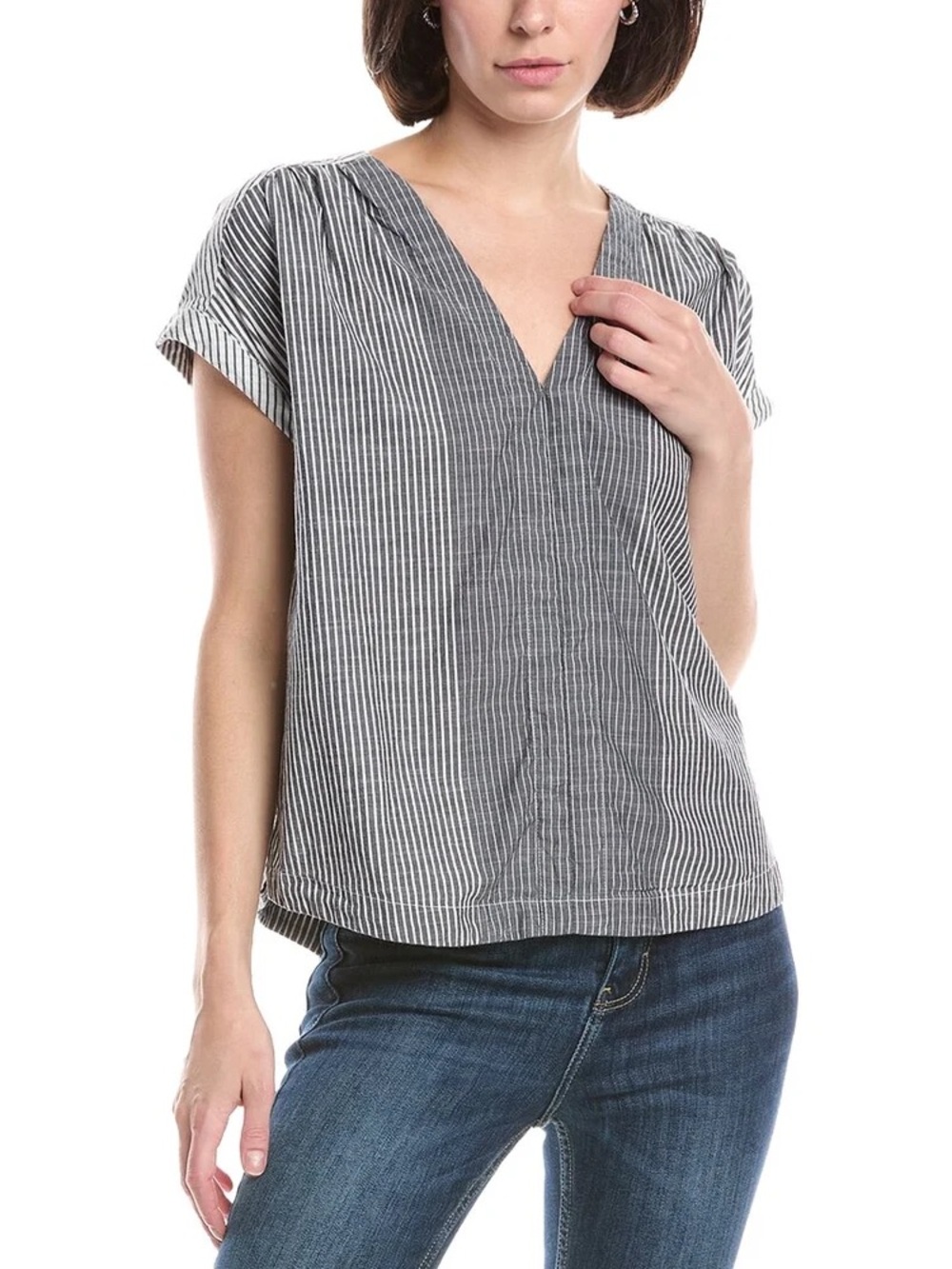 MICHAEL STARS CLAIRE SPLIT NECK TOP NWT SZ XS